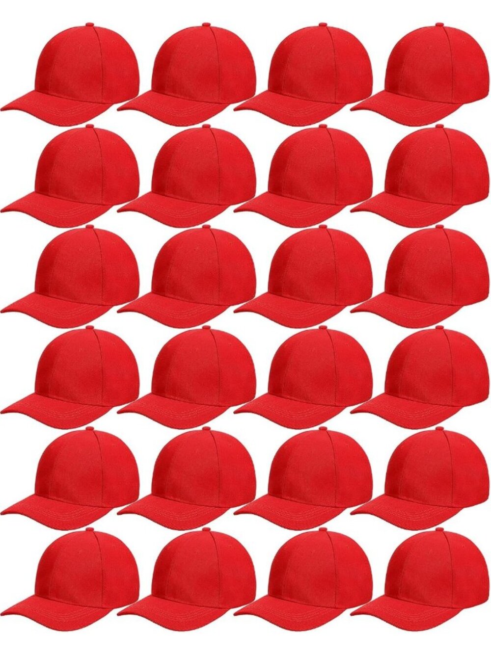 Adjustable 24-Pack Baseball Caps - Stylish, Comfortable, Perfect for All Seasons